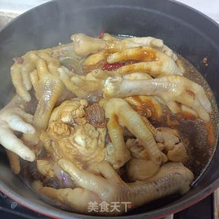 黄豆酱烧鸡爪的做法步骤：5
