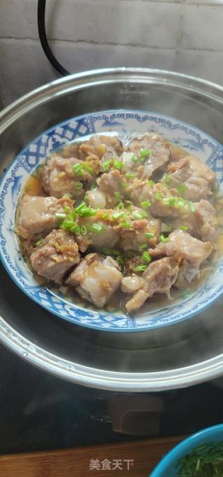 梅菜蒸排骨的做法步骤：8