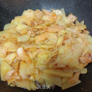 泡菜炒土豆片的做法步骤：5