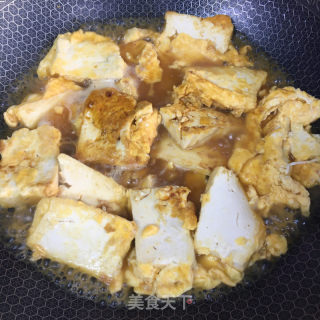 青椒鸡蛋烧豆腐的做法步骤：6