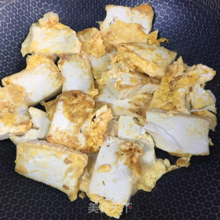 青椒鸡蛋烧豆腐的做法步骤：5