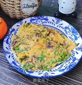 紫菜、茼蒿鸡蛋饼的做法步骤：9