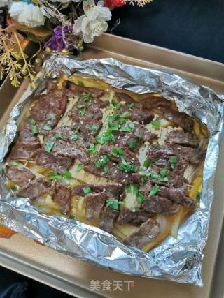 金针菇烤牛肉的做法步骤：10