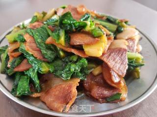 油麦菜炒肉片的做法步骤：7