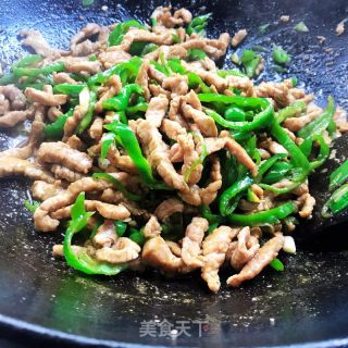 青椒炒肉的做法步骤：9