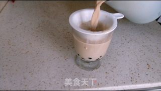 自制简版黑糖珍珠奶茶的做法步骤：13