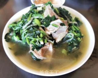 菠菜粉条炖扇骨的做法步骤：8