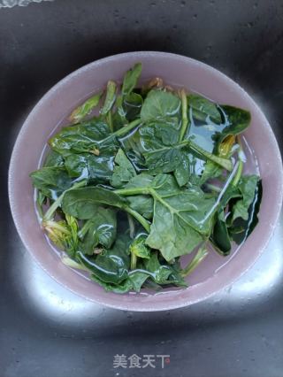 菠菜炒猪肝的做法步骤：7