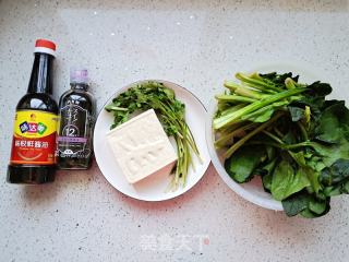 菠菜拌豆腐干的做法步骤：1
