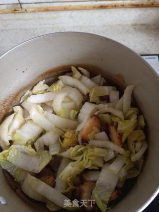 腊肉炒娃娃菜的做法步骤：4