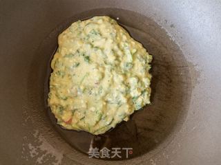 燕麦茼蒿荞麦鸡蛋煎饼的做法步骤：8