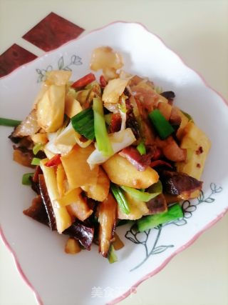 冬笋炒腊肉的做法步骤：6