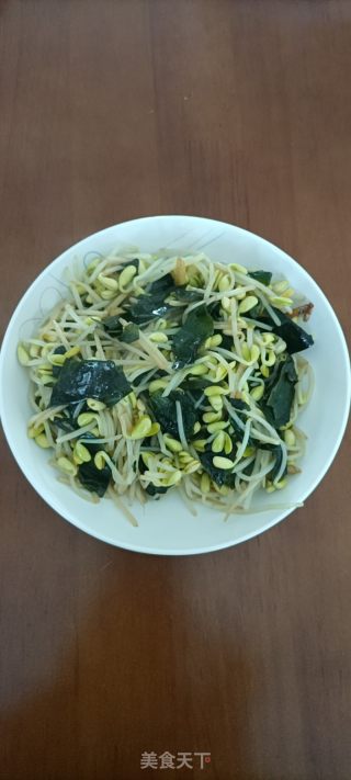 海裙带炒豆芽的做法步骤：7