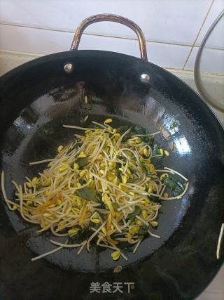 海裙带炒豆芽的做法步骤：6