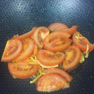 番茄豆腐肉片汤的做法步骤：5