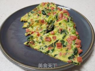 火腿肠菠菜煎饼的做法步骤：7
