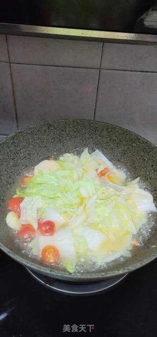 墨鱼饼白菜汤的做法步骤：5