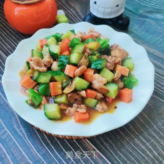 蔬菜炒鸡丁的做法步骤：13