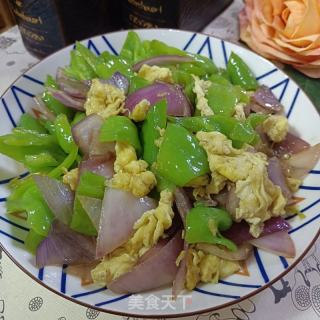 螺丝椒炒圆葱鸡蛋的做法步骤：9