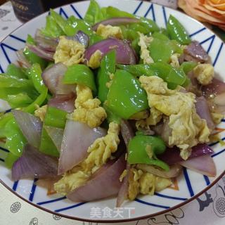 螺丝椒炒圆葱鸡蛋的做法步骤：8