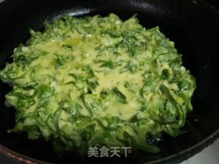 油麦菜鸡蛋饼的做法步骤：7