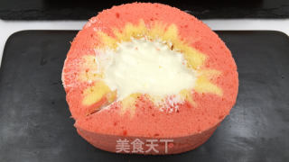 超级厚实红丝绒旋风卷，有颜值又美味，口感细腻绵柔。的做法步骤：25