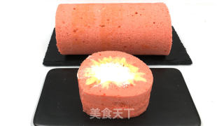 超级厚实红丝绒旋风卷，有颜值又美味，口感细腻绵柔。的做法步骤：22