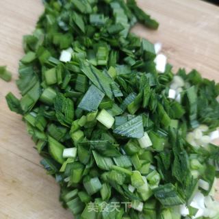 肉丁韭菜打卤面的做法步骤：3