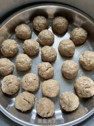 蒸土豆肉丸子的做法步骤：13