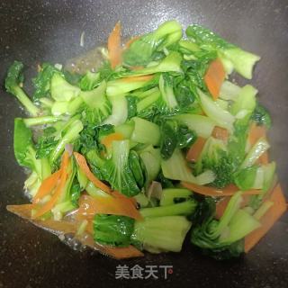 葫芦卜炒油菜的做法步骤：6