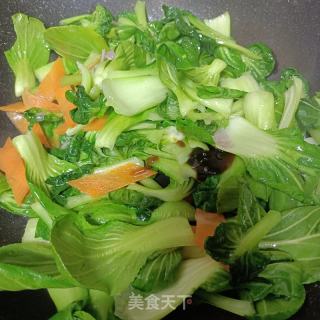 葫芦卜炒油菜的做法步骤：5