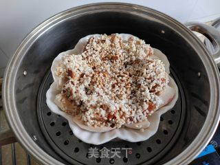 香芋糯米蒸排骨的做法步骤：9