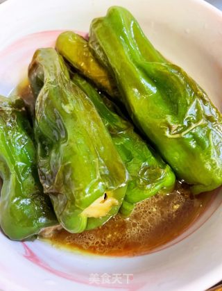 青椒酿肉的做法步骤：5