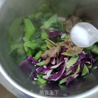 油菜拌护心肉的做法步骤：11