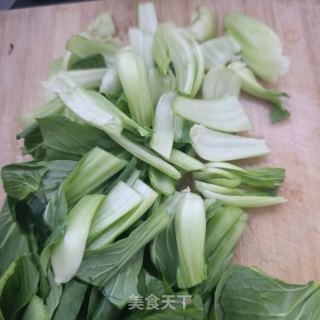 油菜拌护心肉的做法步骤：2