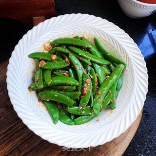 蒜泥拌甜豆的做法步骤：6