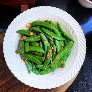 蒜泥拌甜豆的做法步骤：5