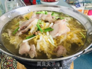 锅仔酸菜白肉的做法步骤：8