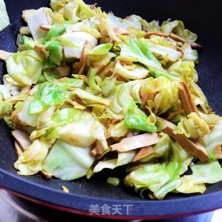 香干炒包菜的做法步骤：8