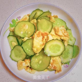 青瓜炒鸡蛋的做法步骤：4
