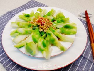 5分钟减脂快手菜，白灼蒜香儿菜的做法步骤：9