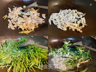 春天必吃减肥美食，豌豆苗炒鸡丝的做法步骤：5