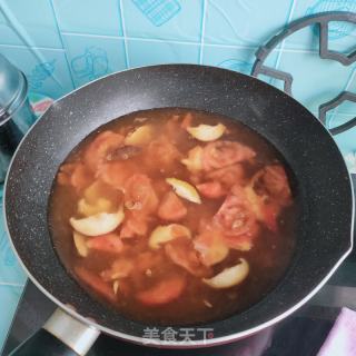 香菇、菠菜汤面的做法步骤：7