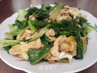 油麦菜炒鸡蛋的做法步骤：5