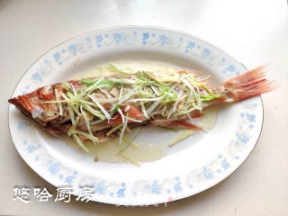 清蒸红鱼的做法步骤：5