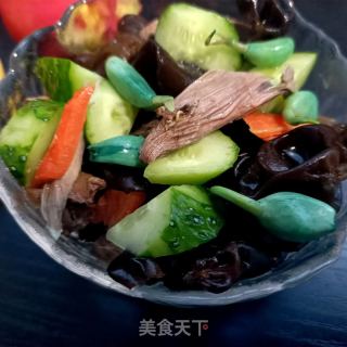 木耳拌黄瓜的做法步骤：10