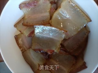 腊肉蒸干豆角的做法步骤：10