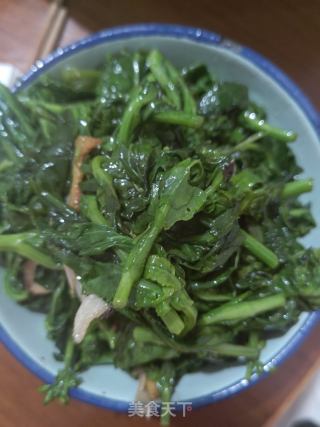 姜丝油菜苔儿的做法步骤：4