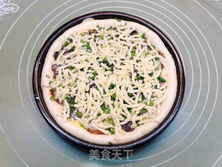 葱香芥末腊肉披萨的做法步骤：14