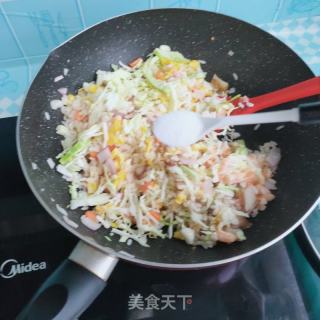 猪头肉虾仁炒饭的做法步骤：8